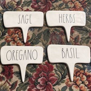 Rae Dunn SAGE, HERBS, OREGANO, BASIL Plant Markers